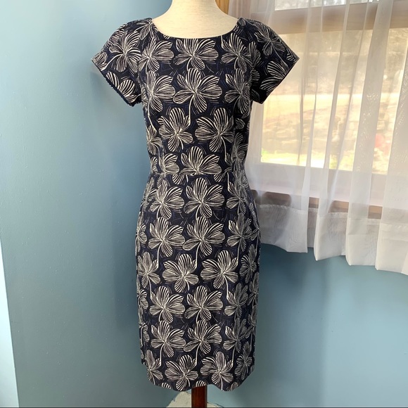 NWT J. Crew Floral Basketweave Short Sleeve Dress - Picture 7 of 9